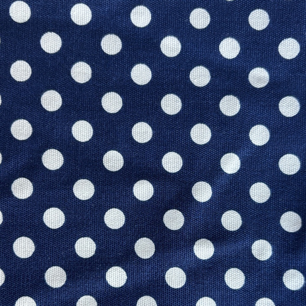 Vintage Navy Blue Polka Dot Fabric - 2 yards - Picture 2 of 2